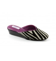 women's slippers SEGRETA  zebra-print pony hair